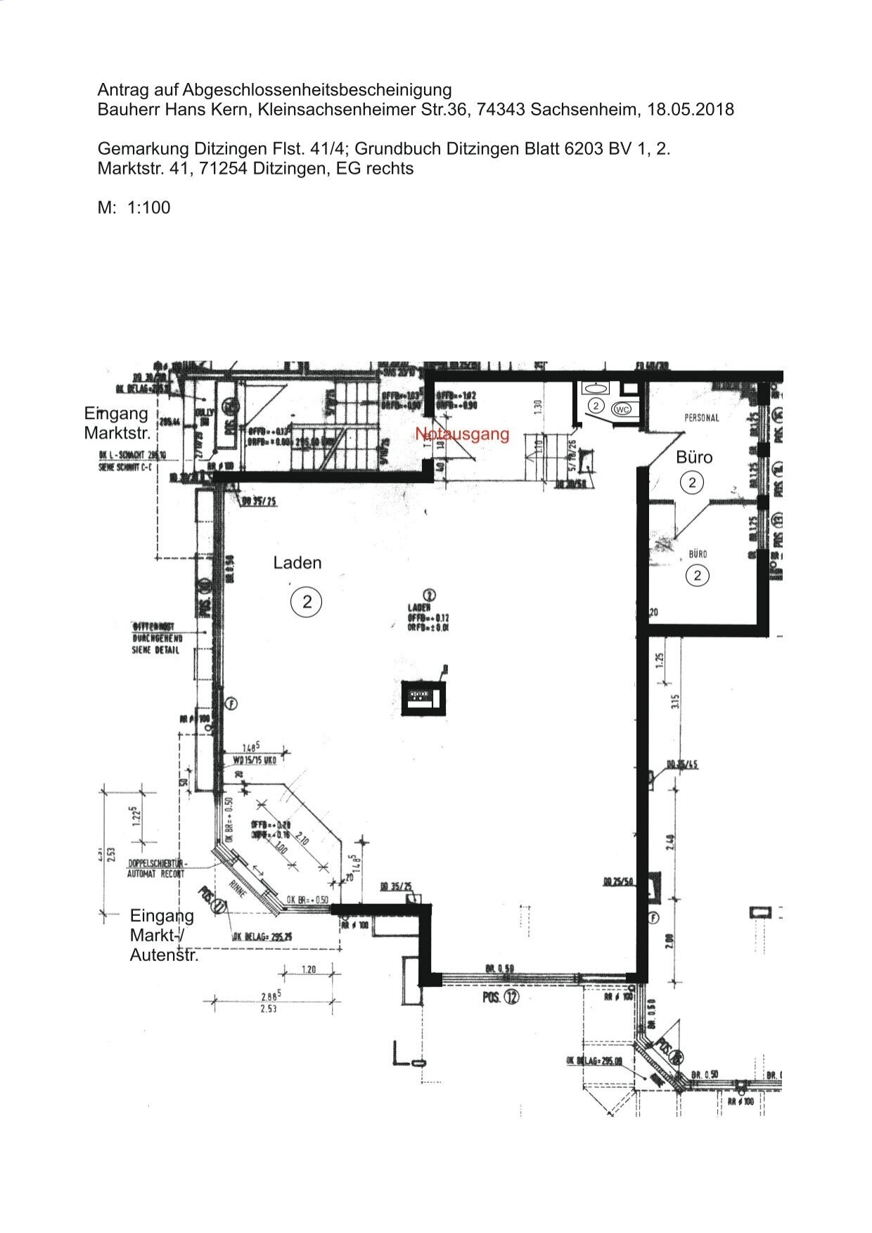 Grundriss EG-Laden rechts