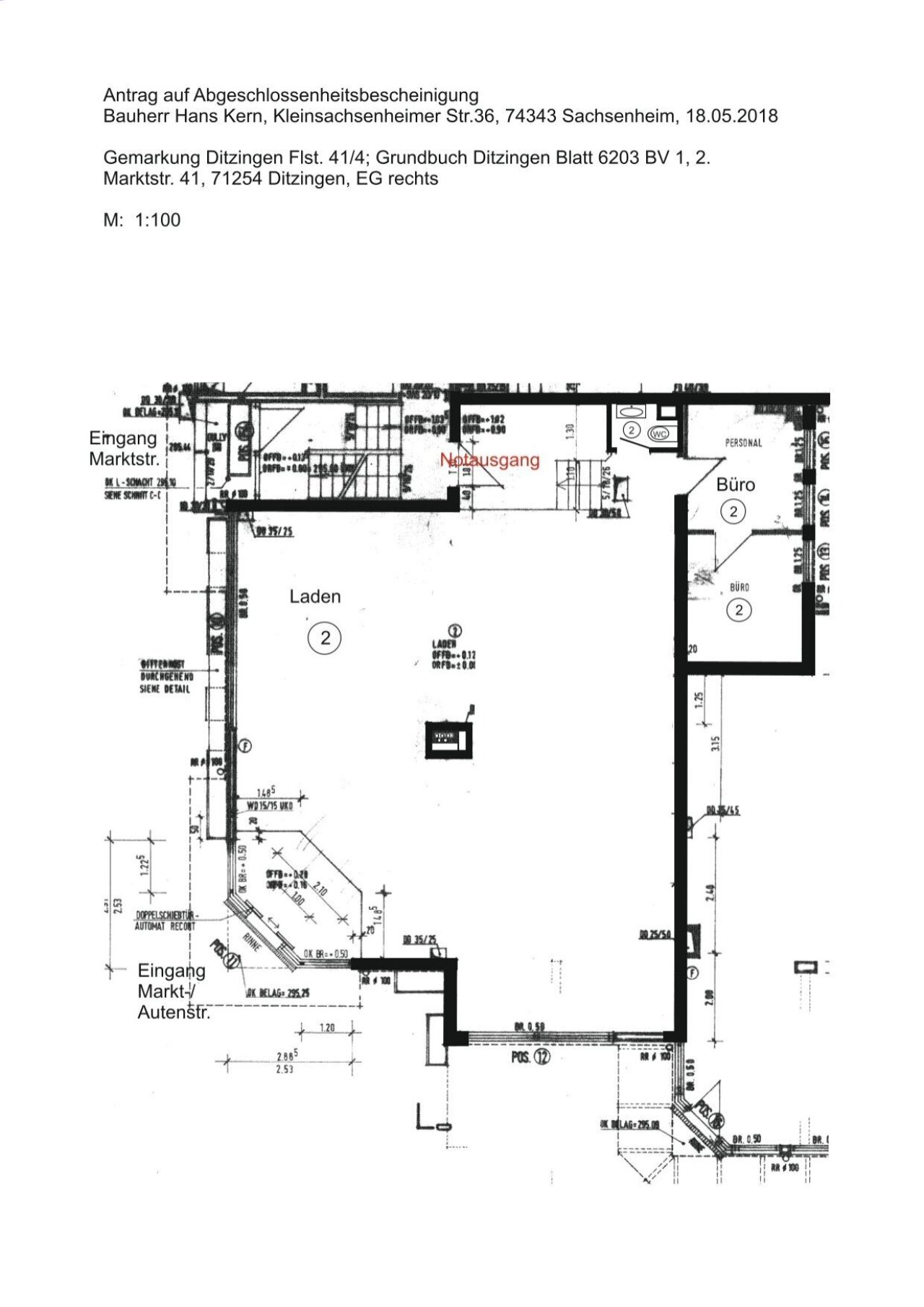 Grundriss EG-Laden rechts